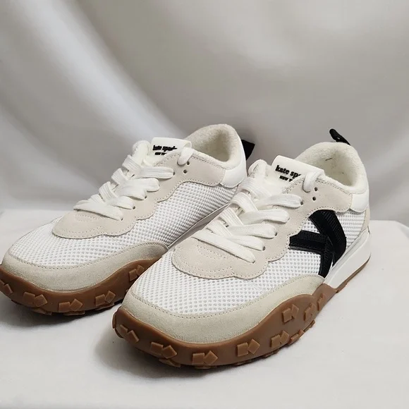 Kate Spade New York K As In Kate Leather Terry Cloth Sneakers (W Size 9) - Picture 4 of 13